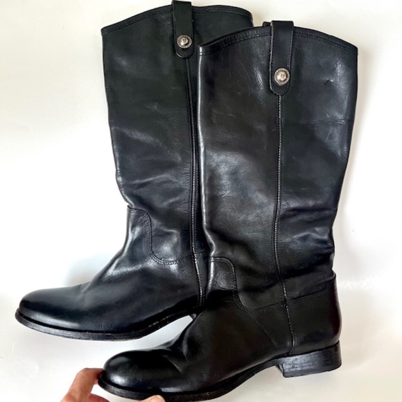 FRYE Melissa Button Riding Boots - Round Toe Size 10B - Picture 3 of 9